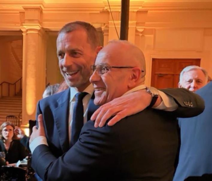 Agim Ademi takohet me presidentin e UEFA-s, Aleksandër Çeferin, në prag të Kongresit të 50-të